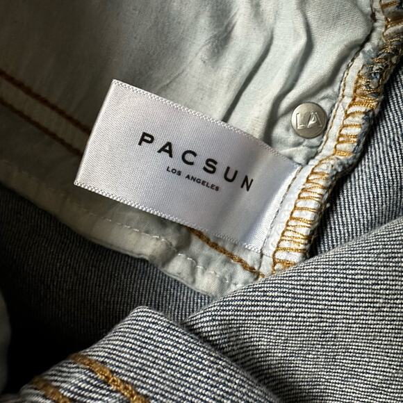 PacSun Denim Mom Shorts Size 30 Cuffed Jean Y2K Spring Vacation Indie Boho - Picture 9 of 9